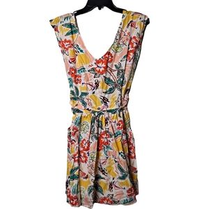 Colorful Floral Fit And Flare Dress Size Medium